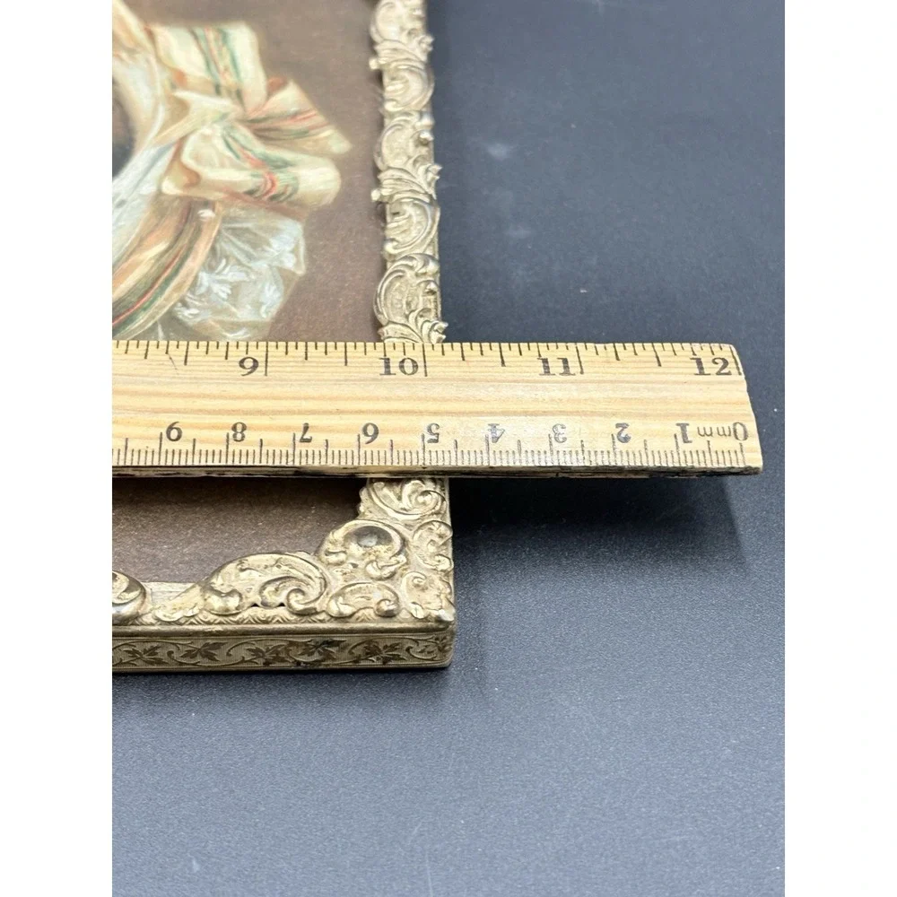 1909 Calendar Girl Prudential 8 X 10 Victorian Ornate Gold Frame